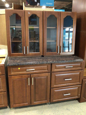Maple Brown Complete Kitchen with Granite Countertops