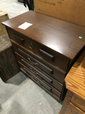 Wooden Dark Brown 4 Drawer Dresser
