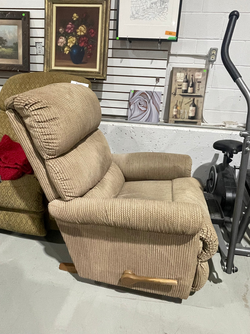 Contemporary Plush Fabric Overstuffed Recliner