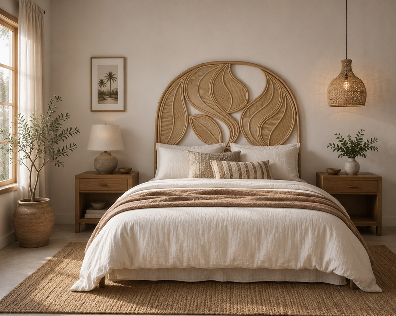 PALMERA Rattan Queen Headboard