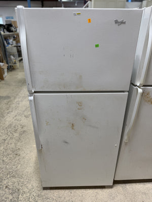 White Whirlpool Top-Freezer Refrigerator