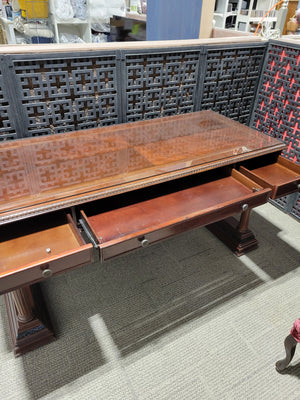 Bombay Company Desk With Glass Top