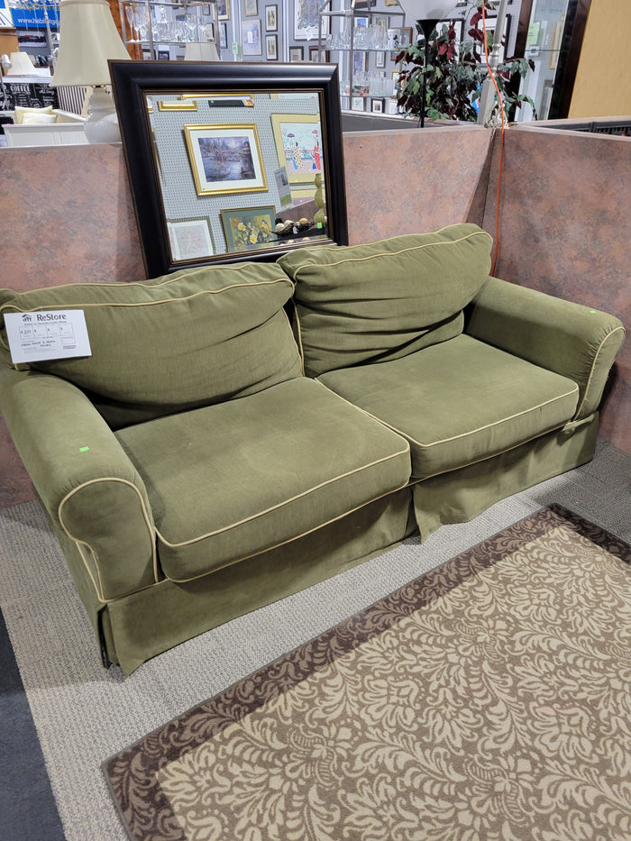 Large Green 2 Cushion Couch
