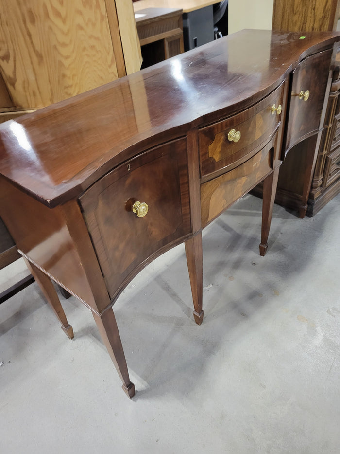 Dark Brown Ornate Curved Sideboard