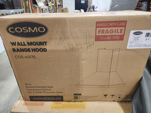 Cosmo 30" Stainless Steel Wall Mount Range Hood