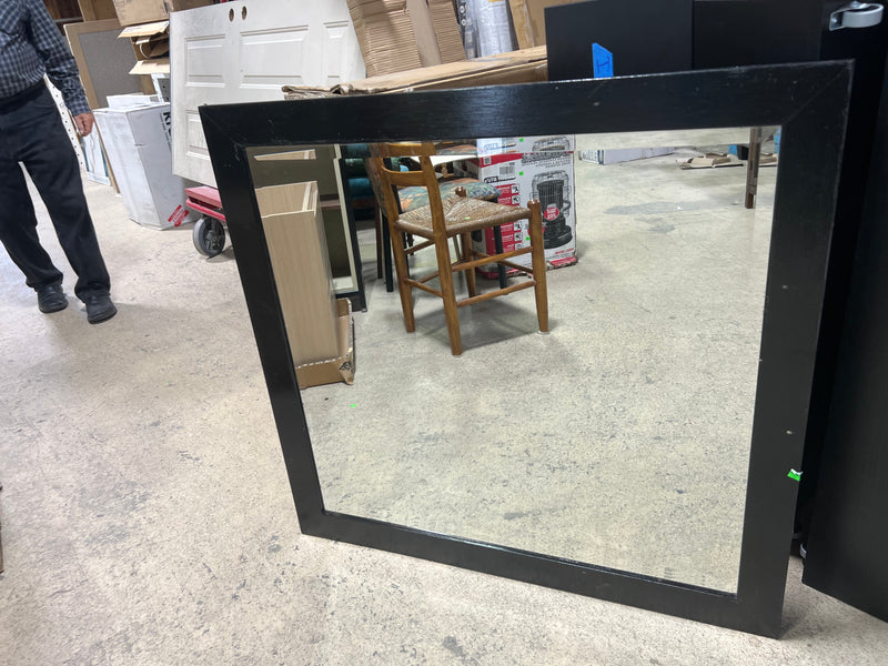 Mirror with Black Wooden Frame
