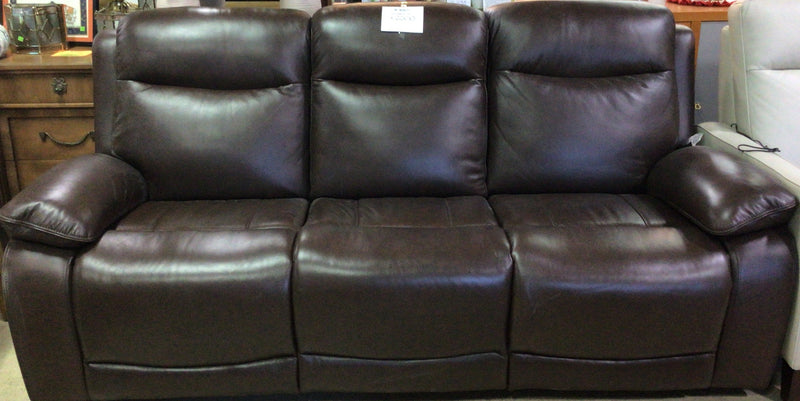 3-Seater Brown Leather Recliner