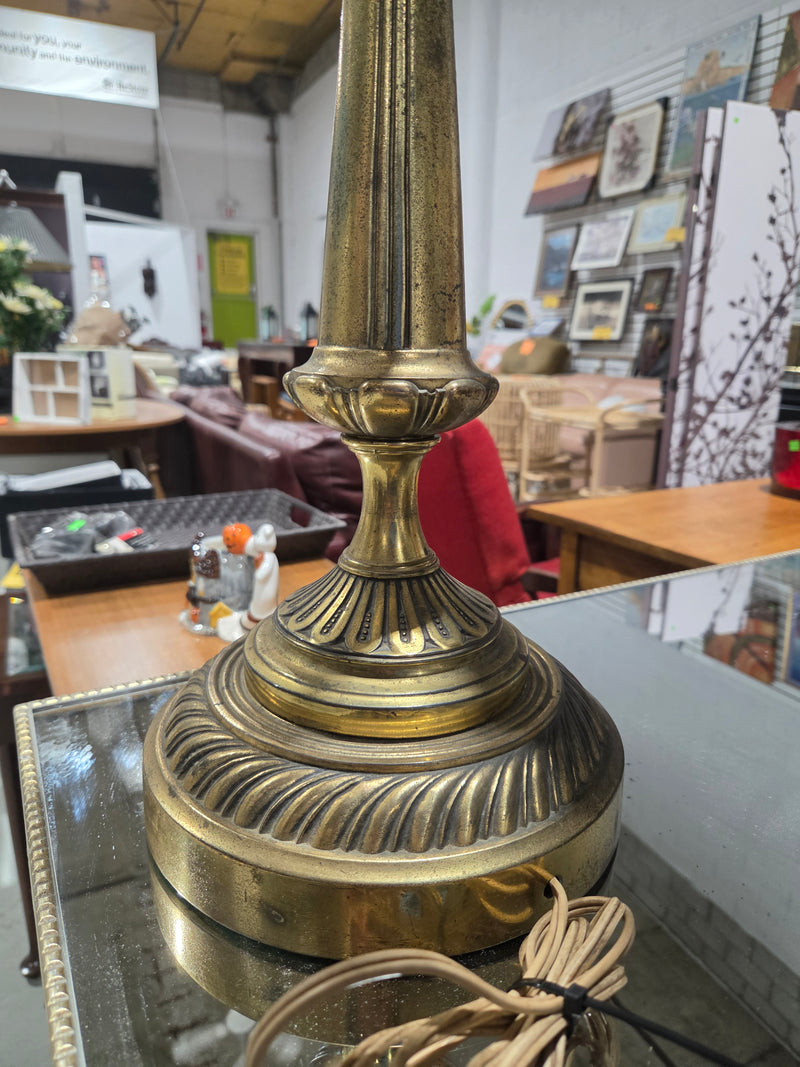 Vintage Holly Regency Brass Candelabra Table Lamp
