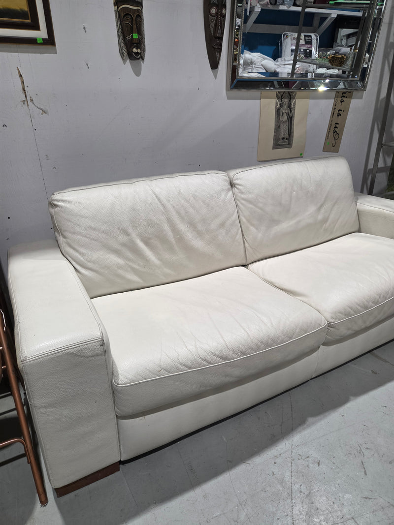 White Leather Sofa