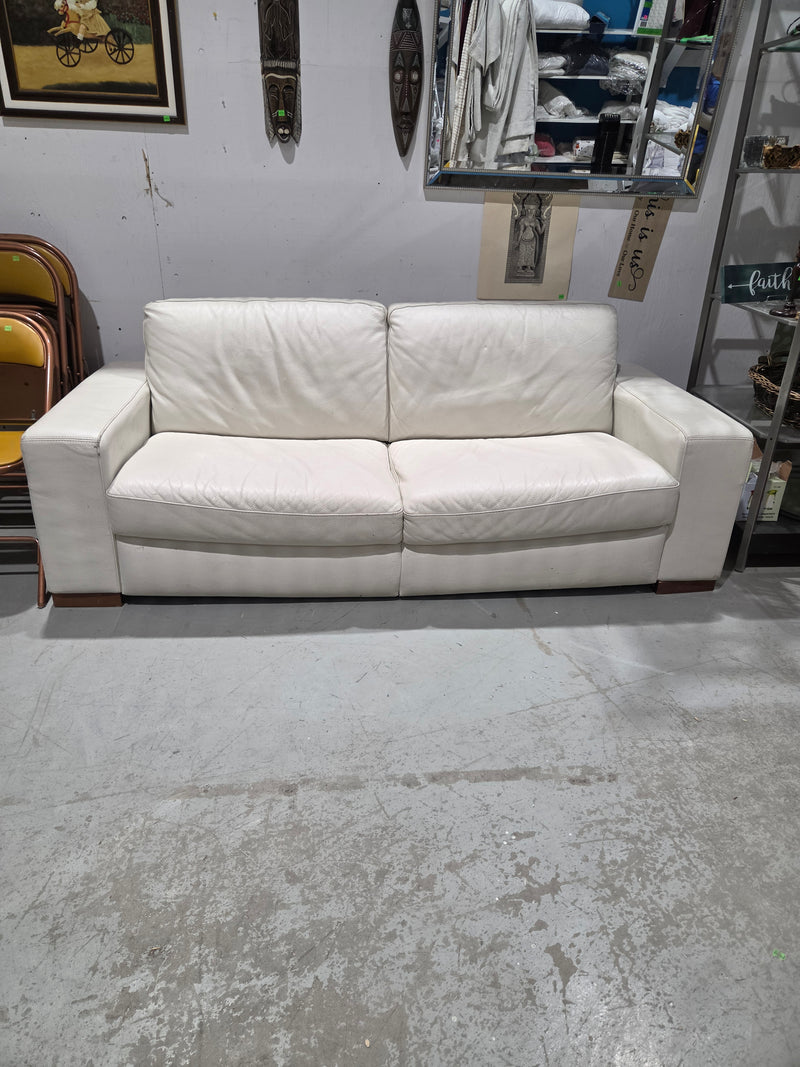 White Leather Sofa
