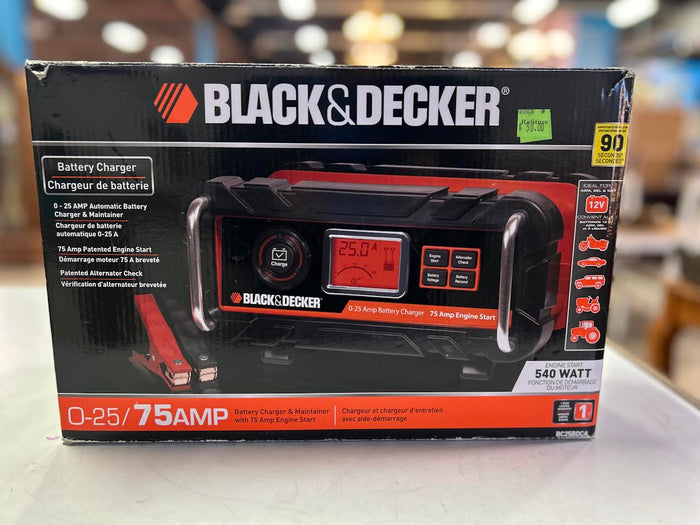 BLACK & DECKER 25A Automatic Battery Charger/Maintainer with 75A Engine Start