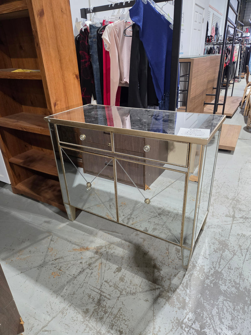 Hollywood Regency Mirrored Accent Sideboard