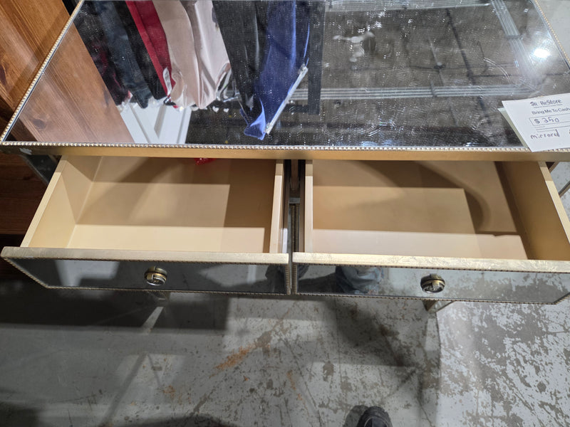 Hollywood Regency Mirrored Accent Sideboard
