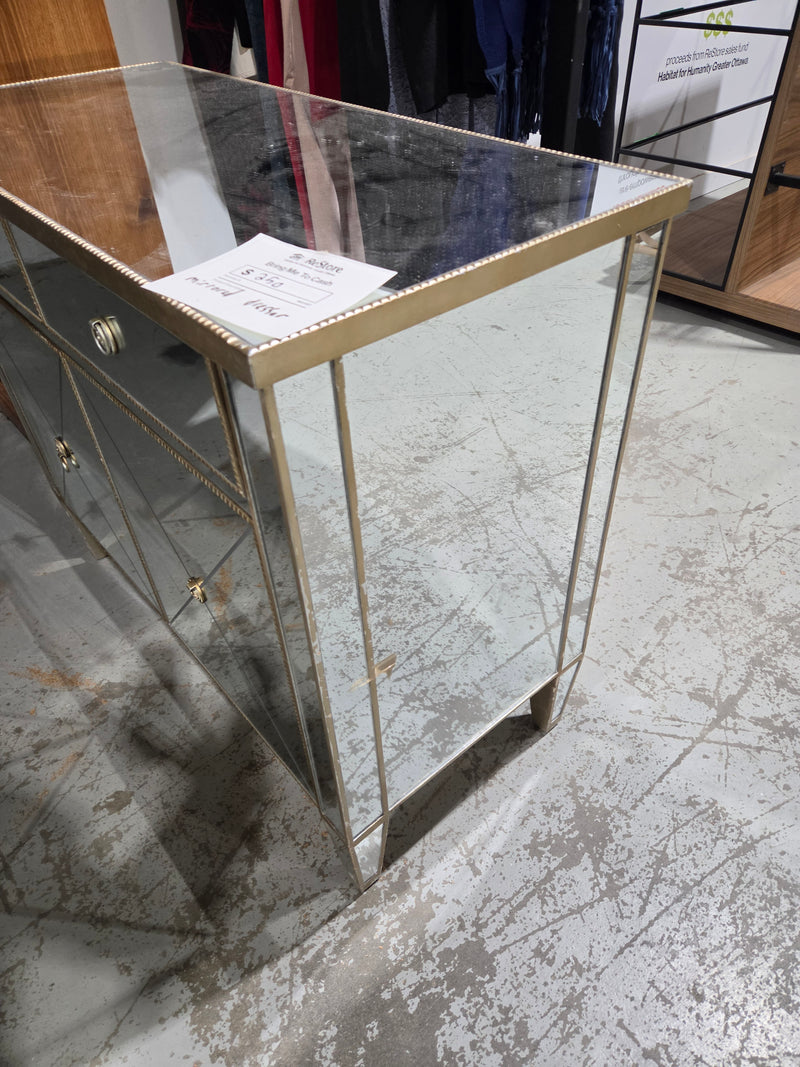 Hollywood Regency Mirrored Accent Sideboard