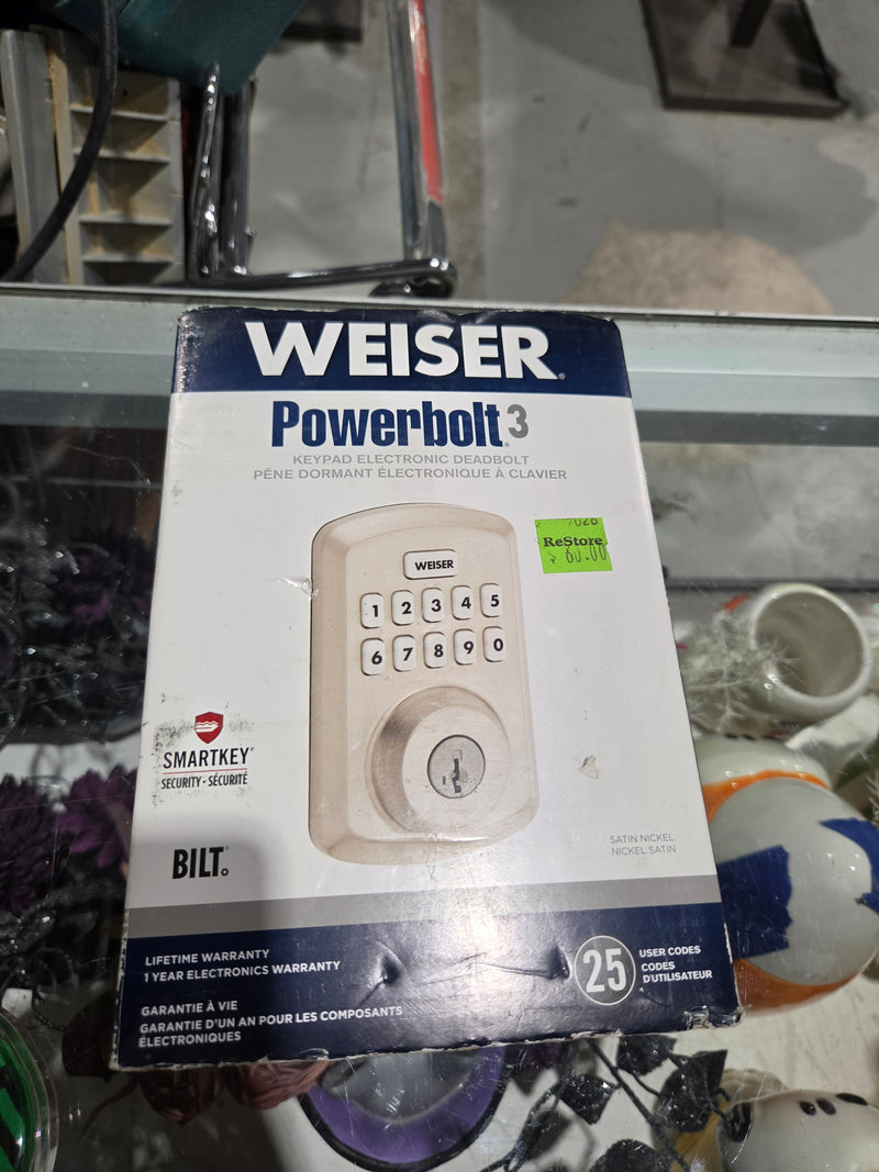 Weiser Powerbolt 3 Keypad Electronic Deadbolt