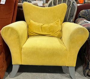 Bright Yellow Modern Accent Chair