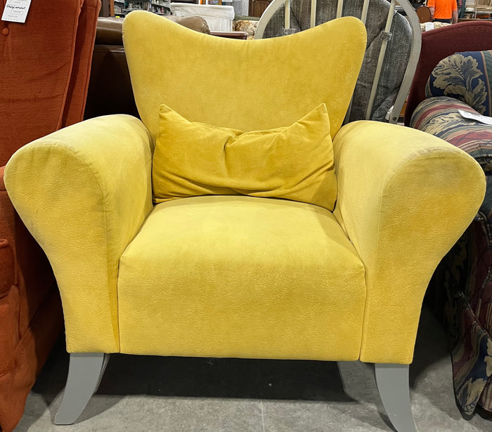 Bright Yellow Modern Accent Chair