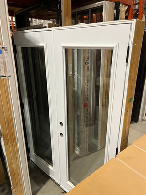 Modern Black Entry Door with Full-Length Glass Insert