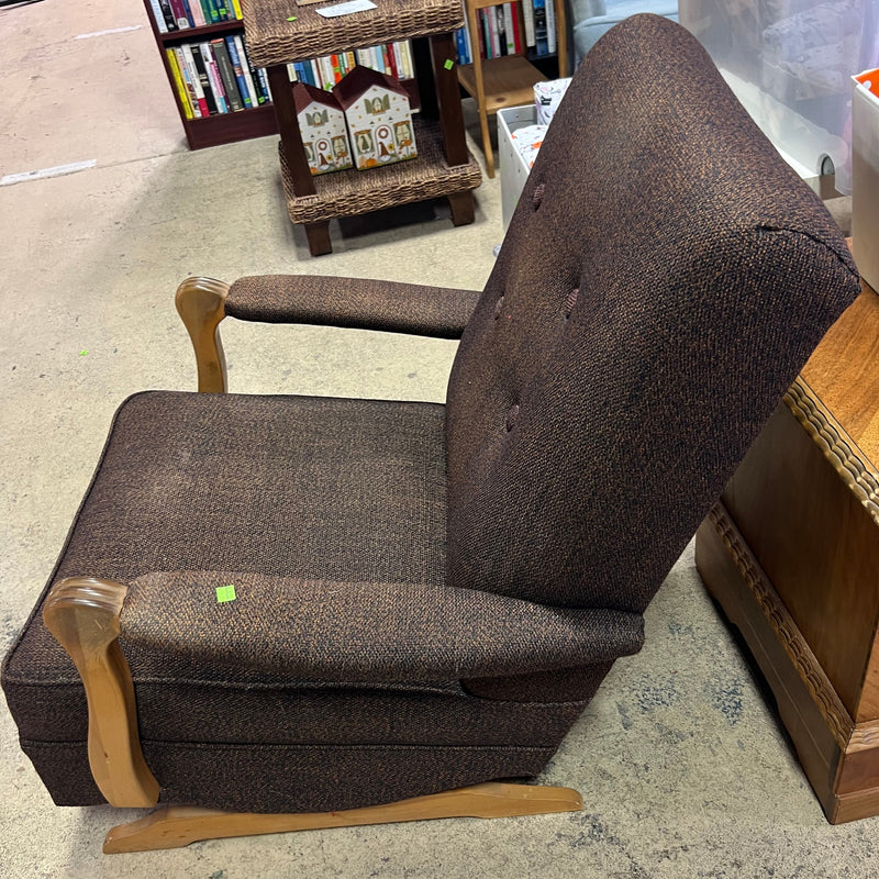 Vintage Brown Rocking Armchair