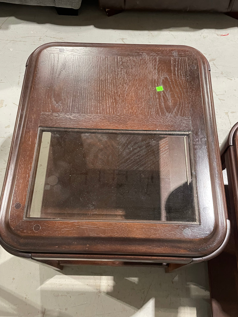 Side Table with Glass Top