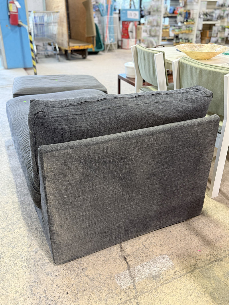 Modern Modular Chaise Lounge with Matching Ottoman