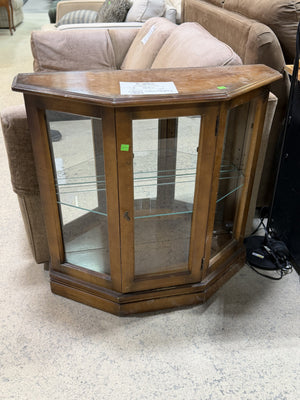 Vintage Corner Curio Display Cabinet