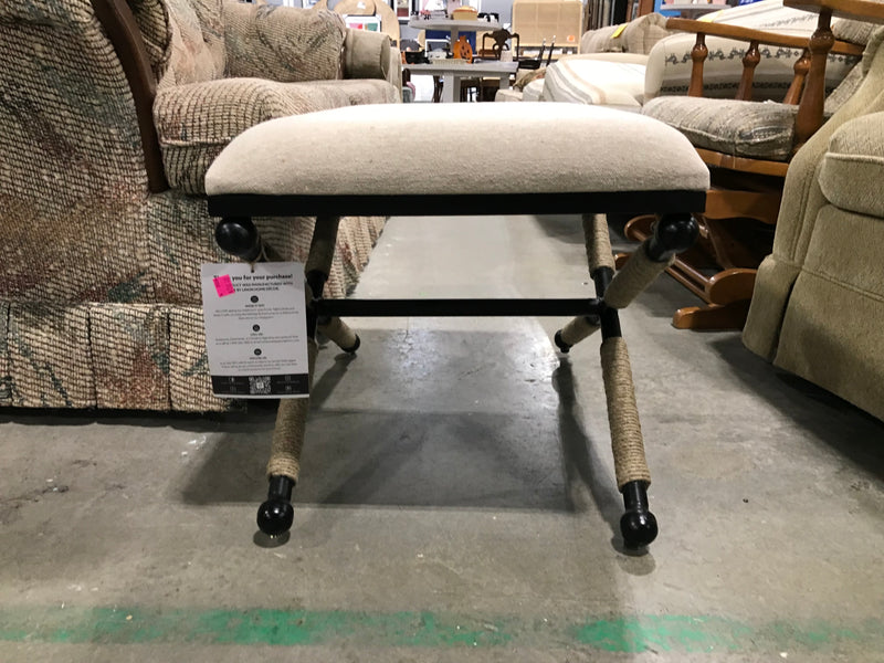 Metal Base Ottoman