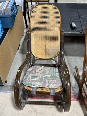 Wooden Rocking Chair with Cane Back