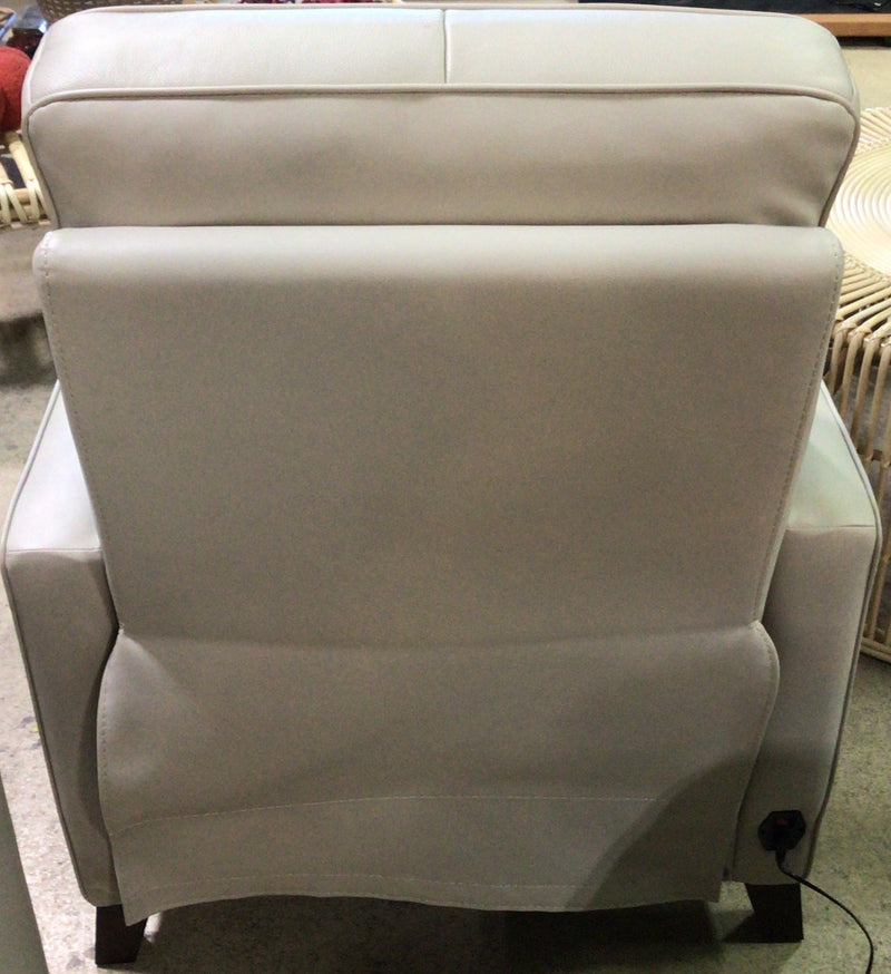 Beige Leather Armchair Recliner