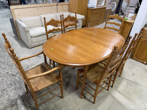 Vintage 7-Piece Solid Wood Dining Set