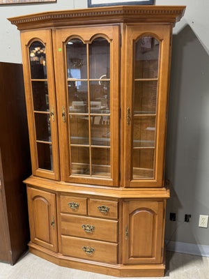 Classic Solid Wood China Cabinet & Hutch