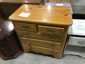 Knotty Pine 5 Drawer Dresser