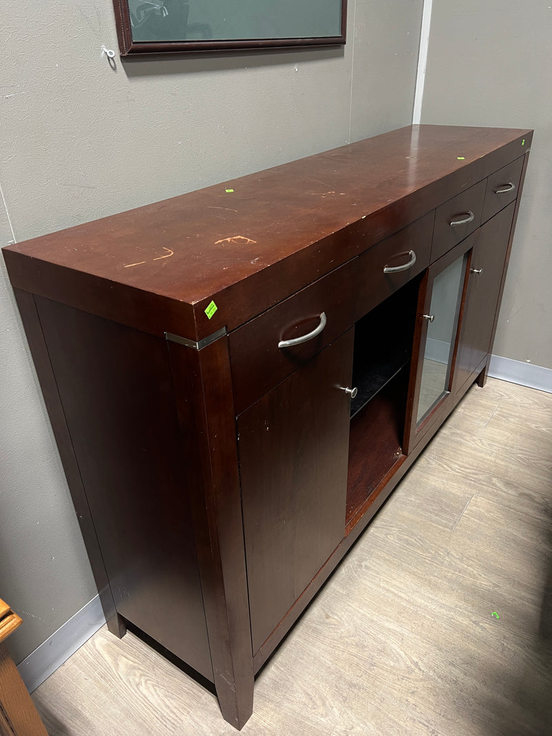 Reddish-Brown Wooden Sideboard