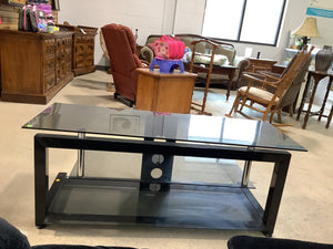 Glass-Topped Entertainment Unit