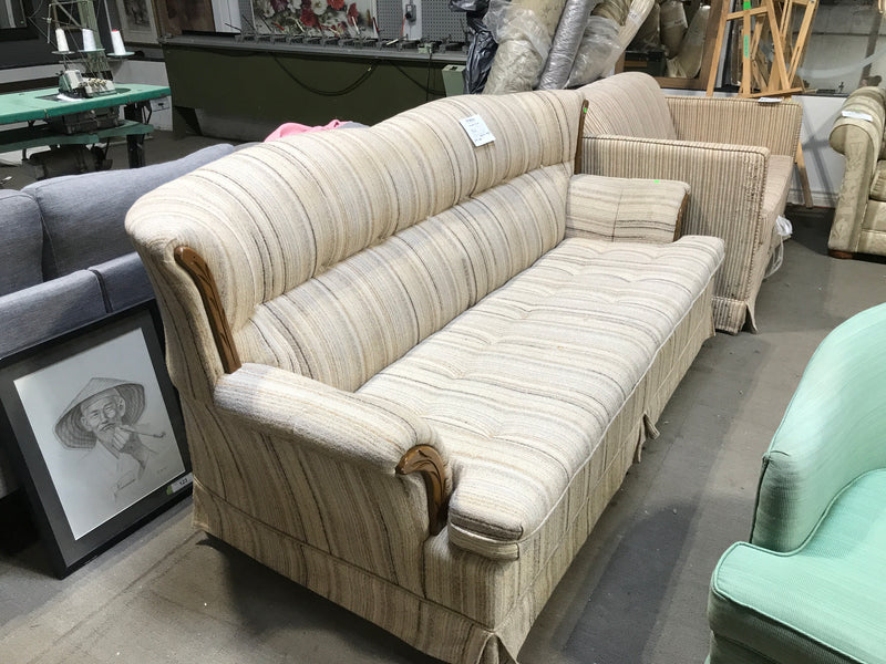 Highback beige sofa bed