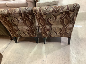 Brown Armless Accent Chair