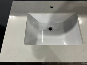 48”/60”/72” Double/Single Sink Grey Bathroom Vanity with Thick Quartz Top
