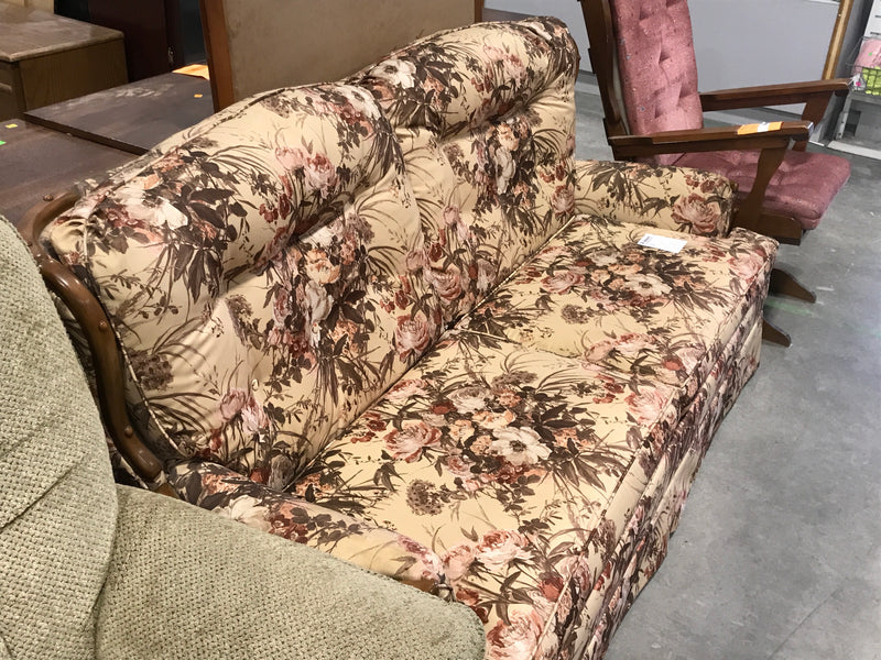 Floral Sofa-bed Loveseat