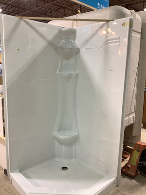 1 Piece Acrylic Corner Shower Stall/Kit