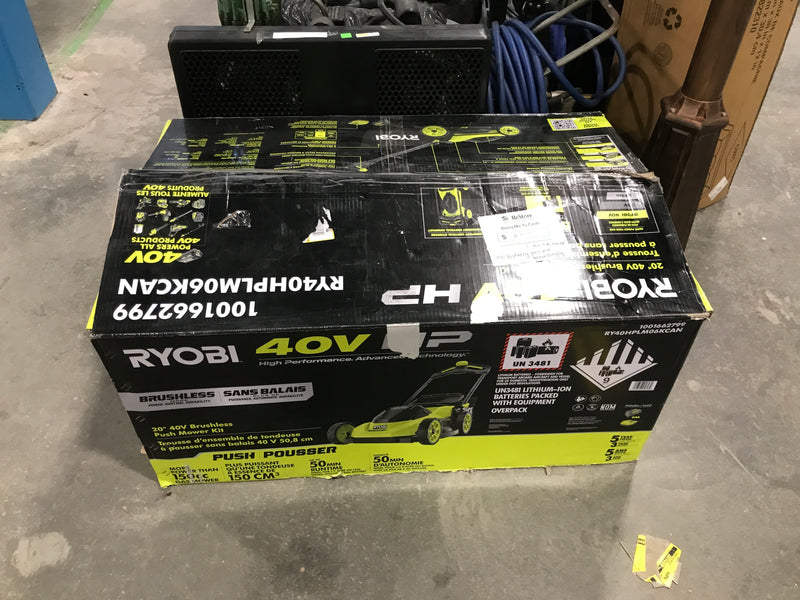 Ryobi 20'' 40V Brushless Electric Push Mower
