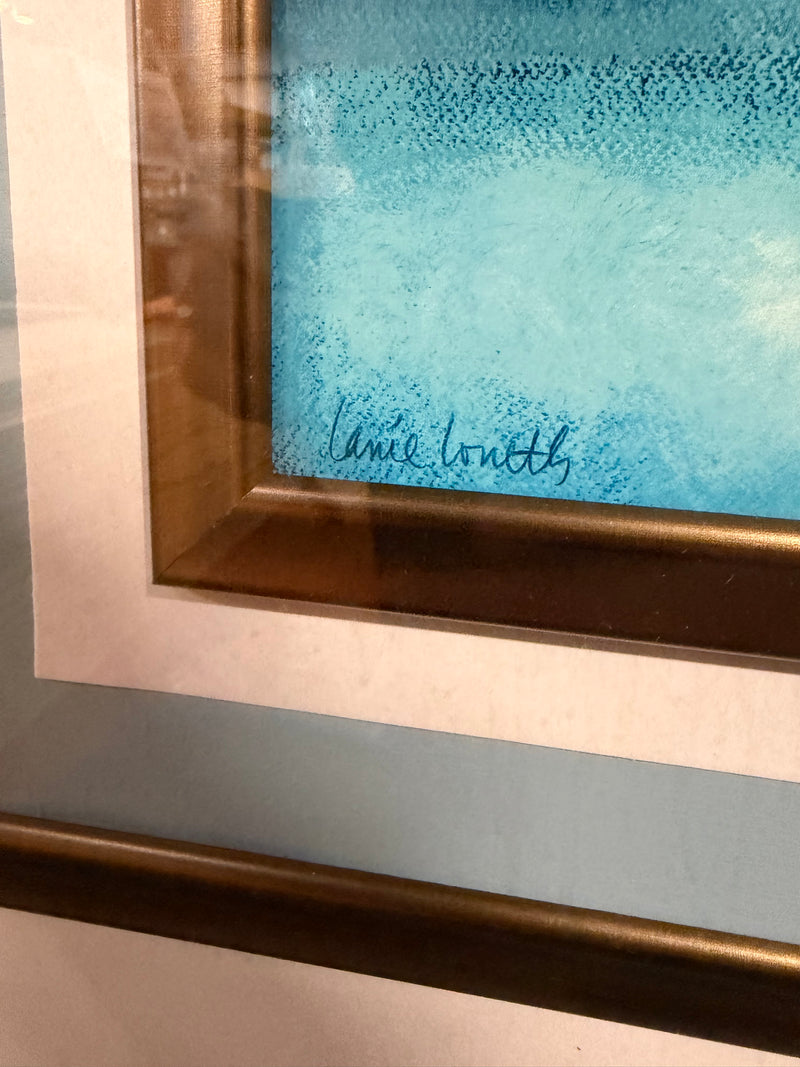 Framed Abstract Coastal Horizon Wall Art