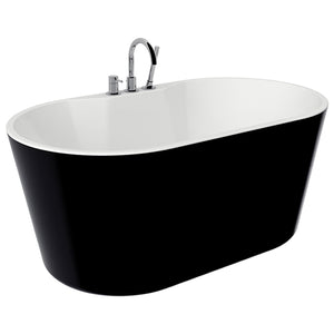 A&E Bath Nilene Freestanding Bath - Acrylic 56"-in Matte Black