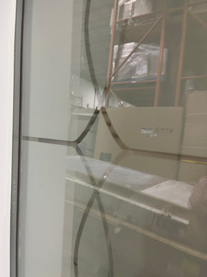 Modern Steel Entry Door with Decorative Glass & Sidelight – Prehung