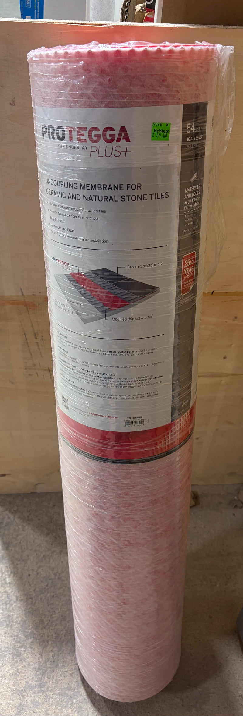 Tile Underlayment - 54 Sq. Ft. (5 Sq. M) - Roll