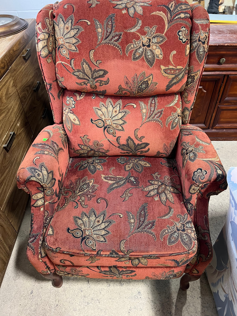 Red Floral Armchair