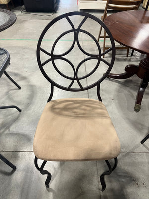 Glass Top Table with Metal Base + 4 Chairs