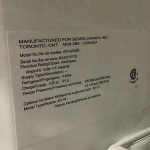 Sears Steel Fridge
