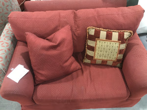 Red Checkered Patterned Love Seat