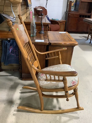 Antique Hardwood Rocking Chair