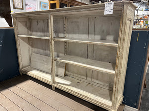 Antique French Provincial Bookcase – Distressed White Finish